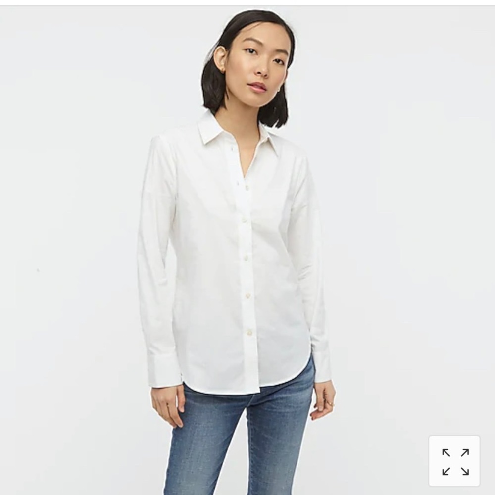 JCREW SIZE 6 Slim-fit stretch cotton poplin shirt